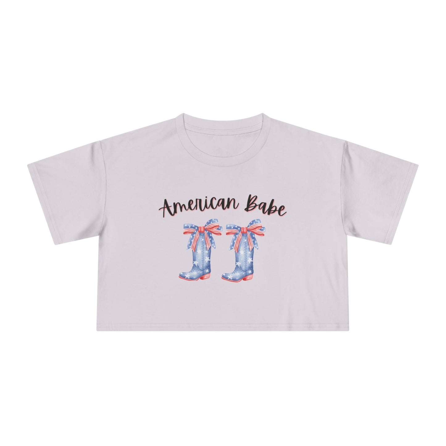 American Cutie Crop Tee — Women's Cowgirl Boots Graphic