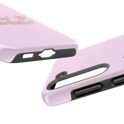 Vibin' & Thrivin' Tough Phone Case — Pink Retro Script Protective Cover