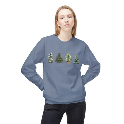 Christmas Tree Crewneck Sweatshirt — Festive Evergreen Holiday Pullover