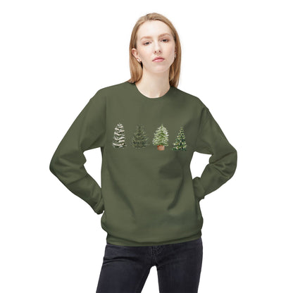 Christmas Tree Crewneck Sweatshirt — Festive Evergreen Holiday Pullover
