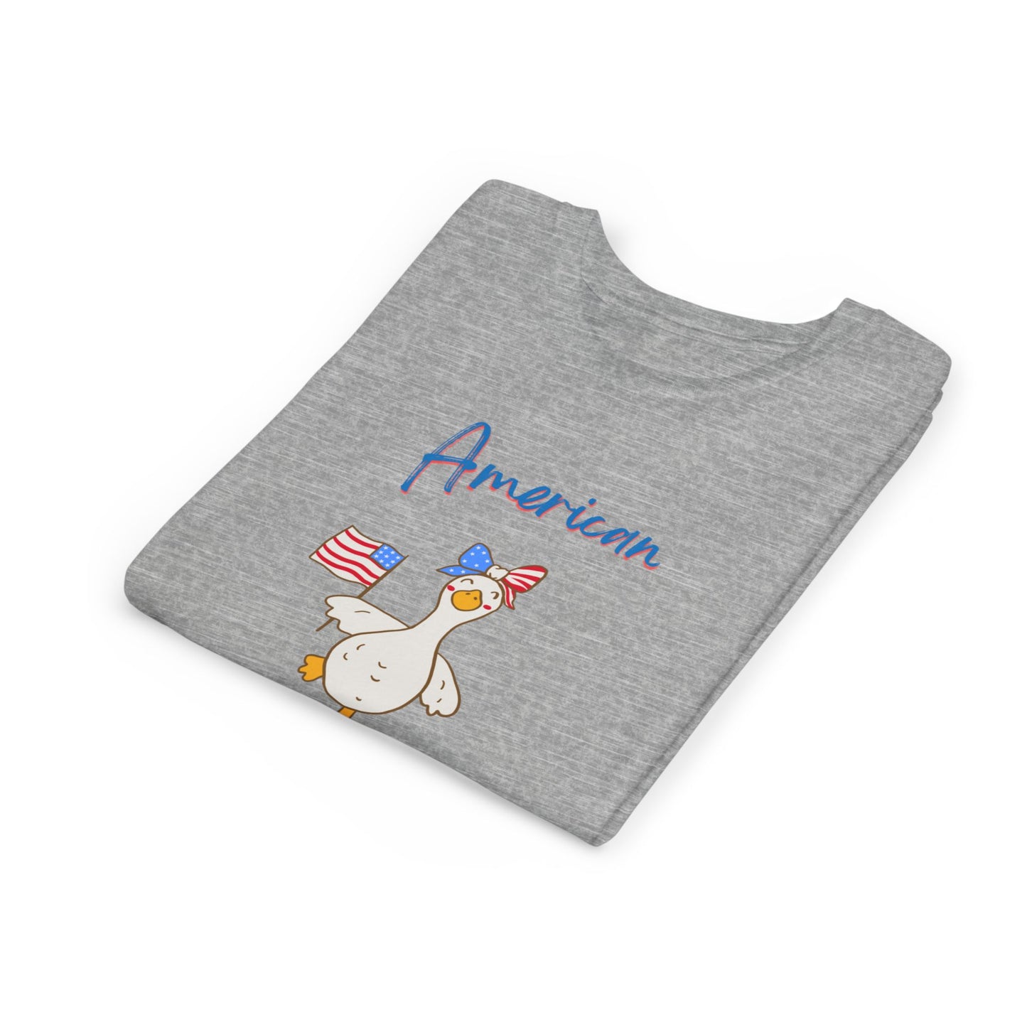 Youth Tee - "American Cutie" Patriotic Duck Kids T-Shirt