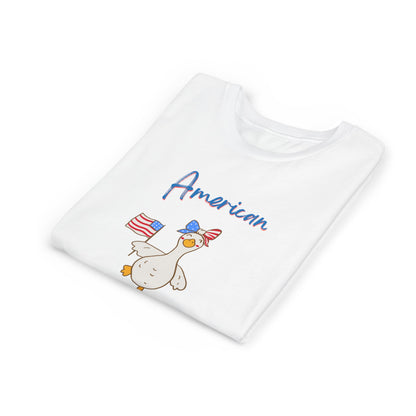 Youth Tee - "American Cutie" Patriotic Duck Kids T-Shirt