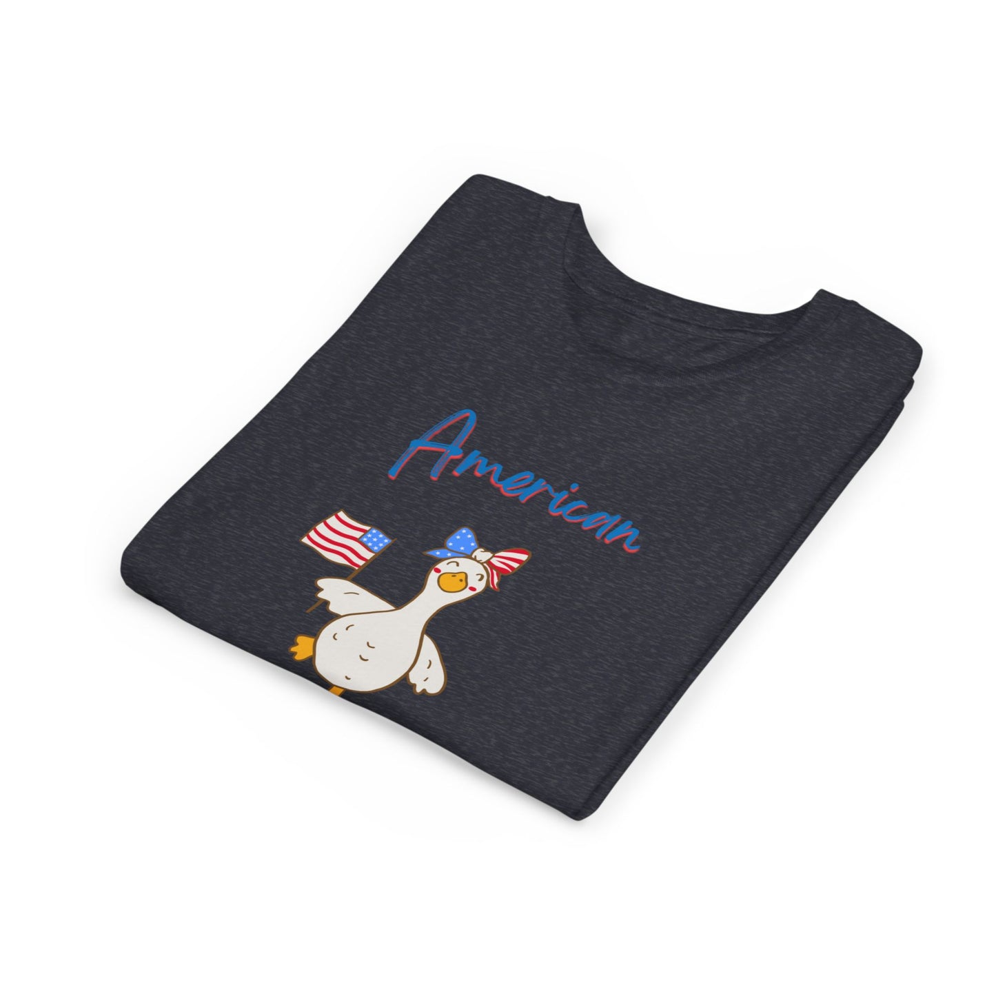 Youth Tee - "American Cutie" Patriotic Duck Kids T-Shirt