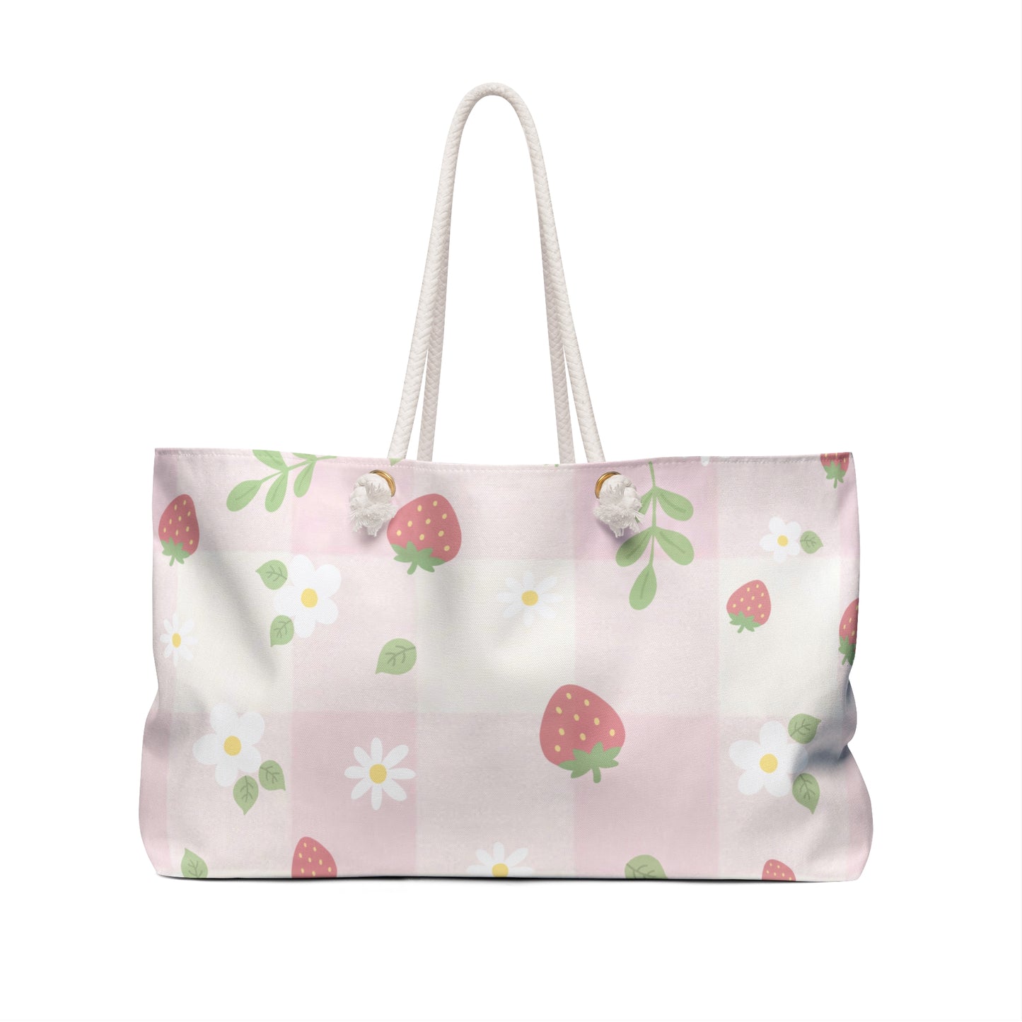Strawberry Floral Weekender Bag
