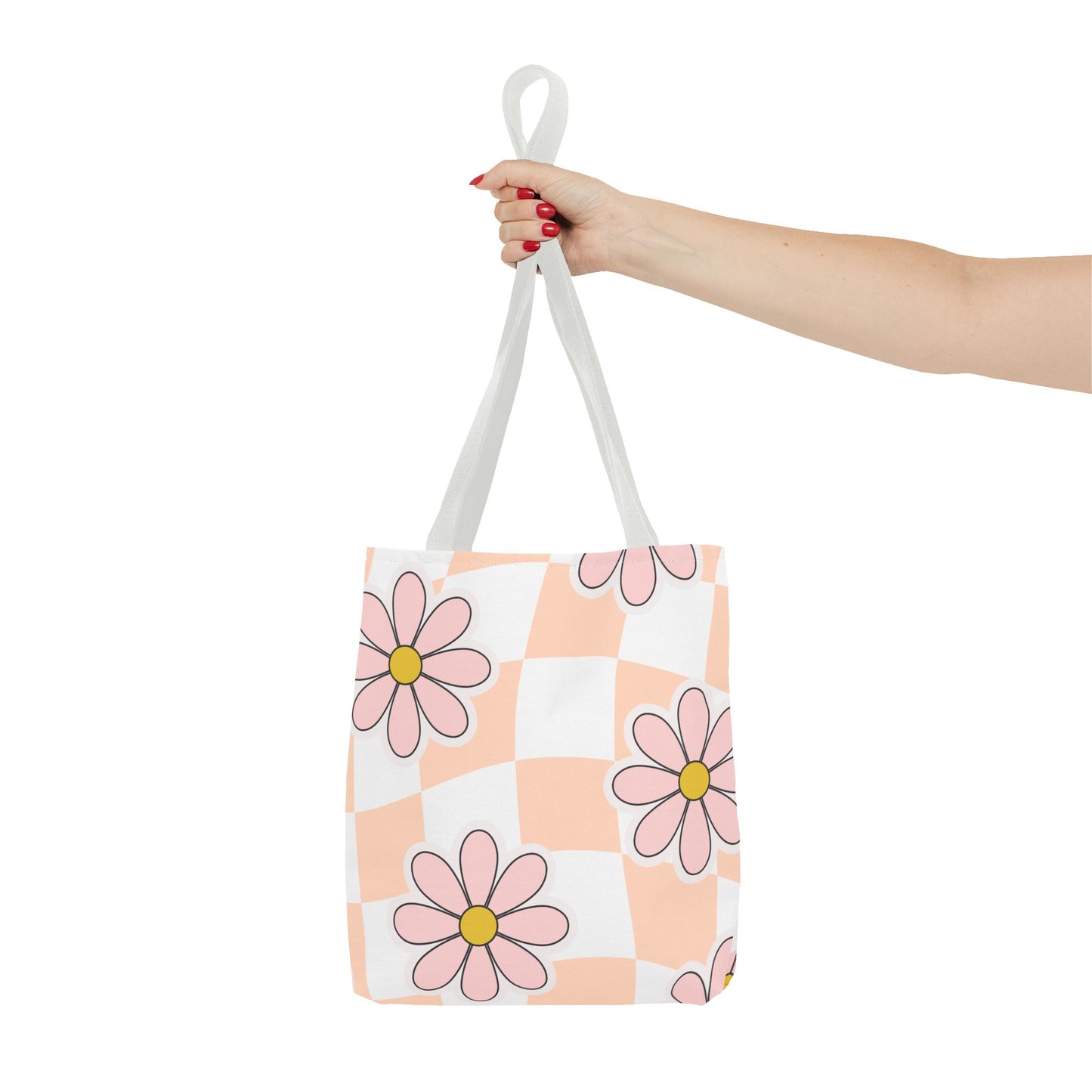 Groovy Floral Tote Bag — Retro Beach & Market Everyday Carry