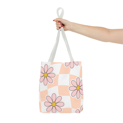 Groovy Floral Tote Bag — Retro Beach & Market Everyday Carry