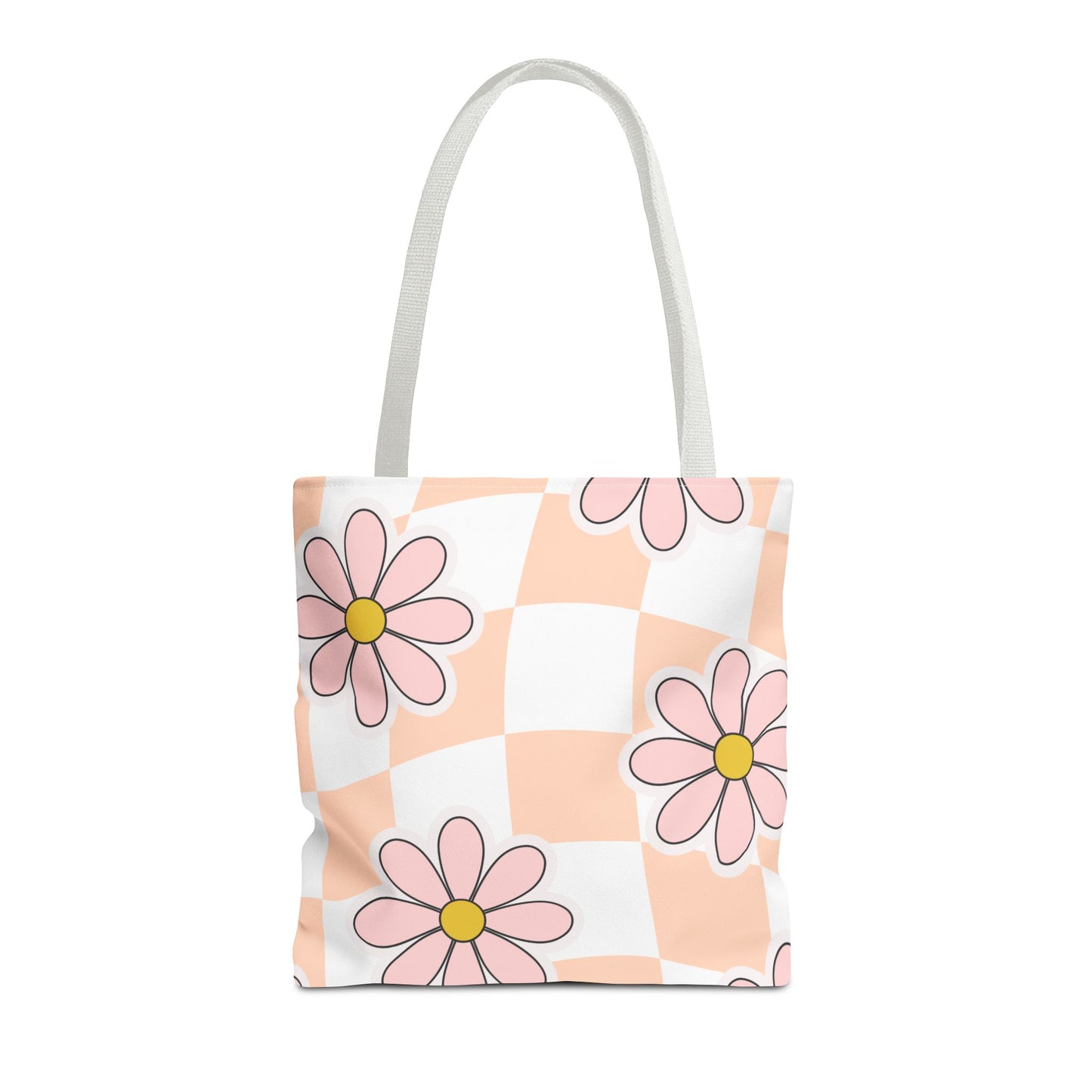 Groovy Floral Tote Bag — Retro Beach & Market Everyday Carry
