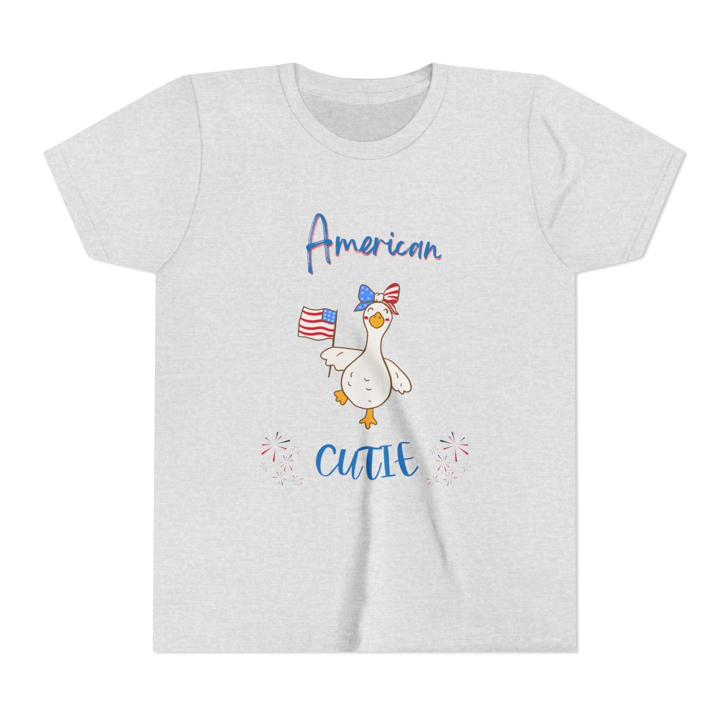 Youth Tee - "American Cutie" Patriotic Duck Kids T-Shirt