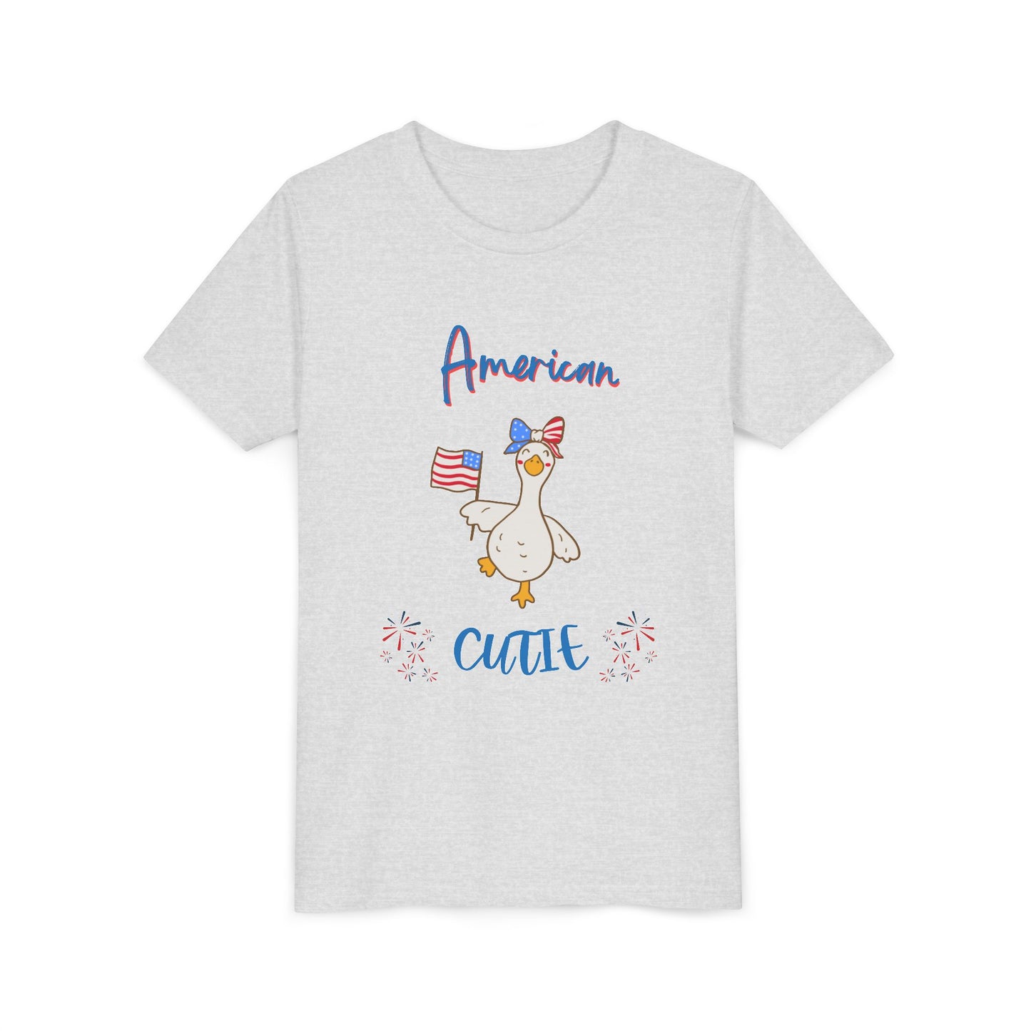 Youth Tee - "American Cutie" Patriotic Duck Kids T-Shirt