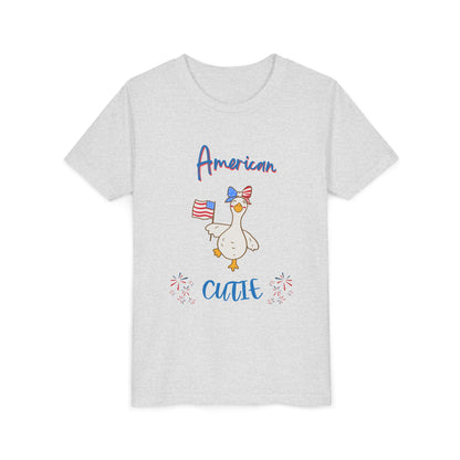Youth Tee - "American Cutie" Patriotic Duck Kids T-Shirt