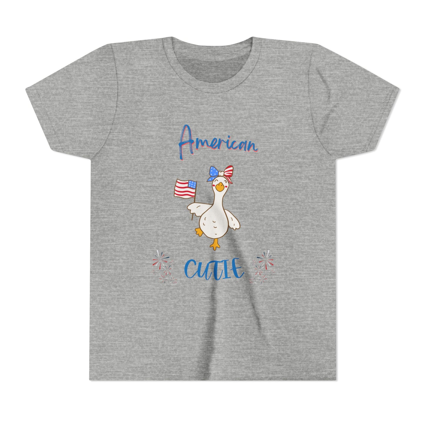 Youth Tee - "American Cutie" Patriotic Duck Kids T-Shirt