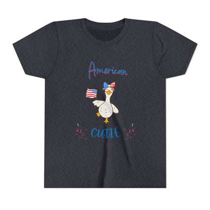 Youth Tee - "American Cutie" Patriotic Duck Kids T-Shirt
