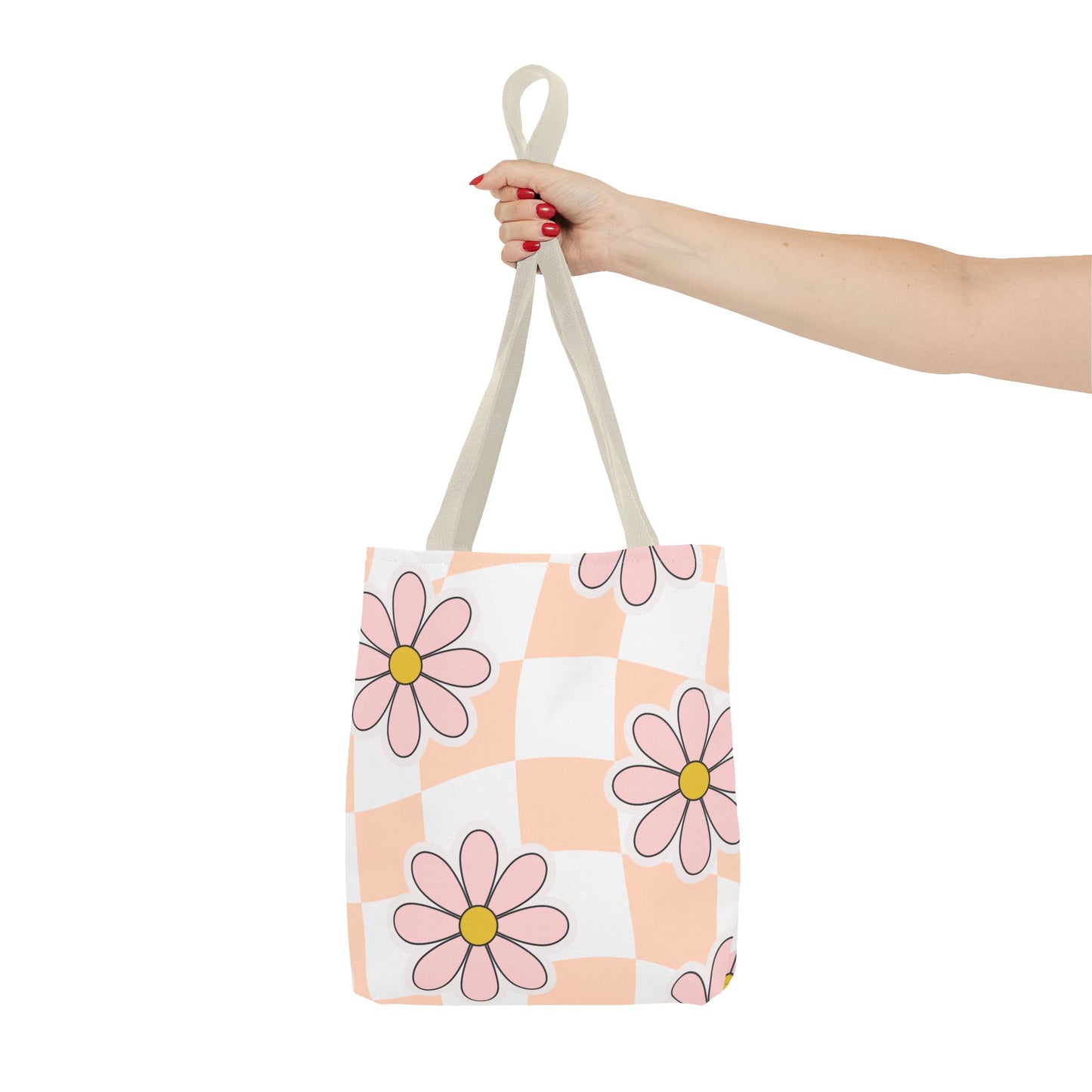 Groovy Floral Tote Bag — Retro Beach & Market Everyday Carry