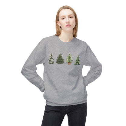 Christmas Tree Crewneck Sweatshirt — Festive Evergreen Holiday Pullover