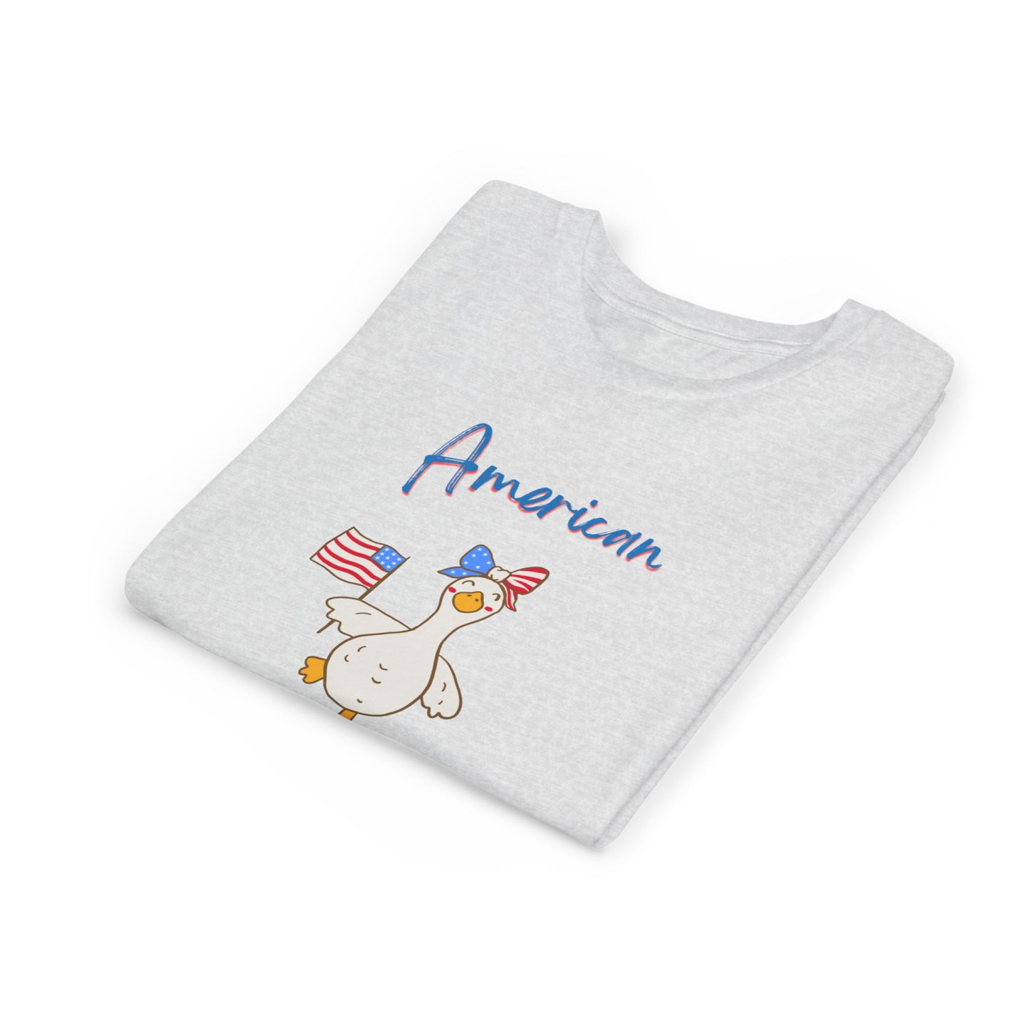 Youth Tee - "American Cutie" Patriotic Duck Kids T-Shirt