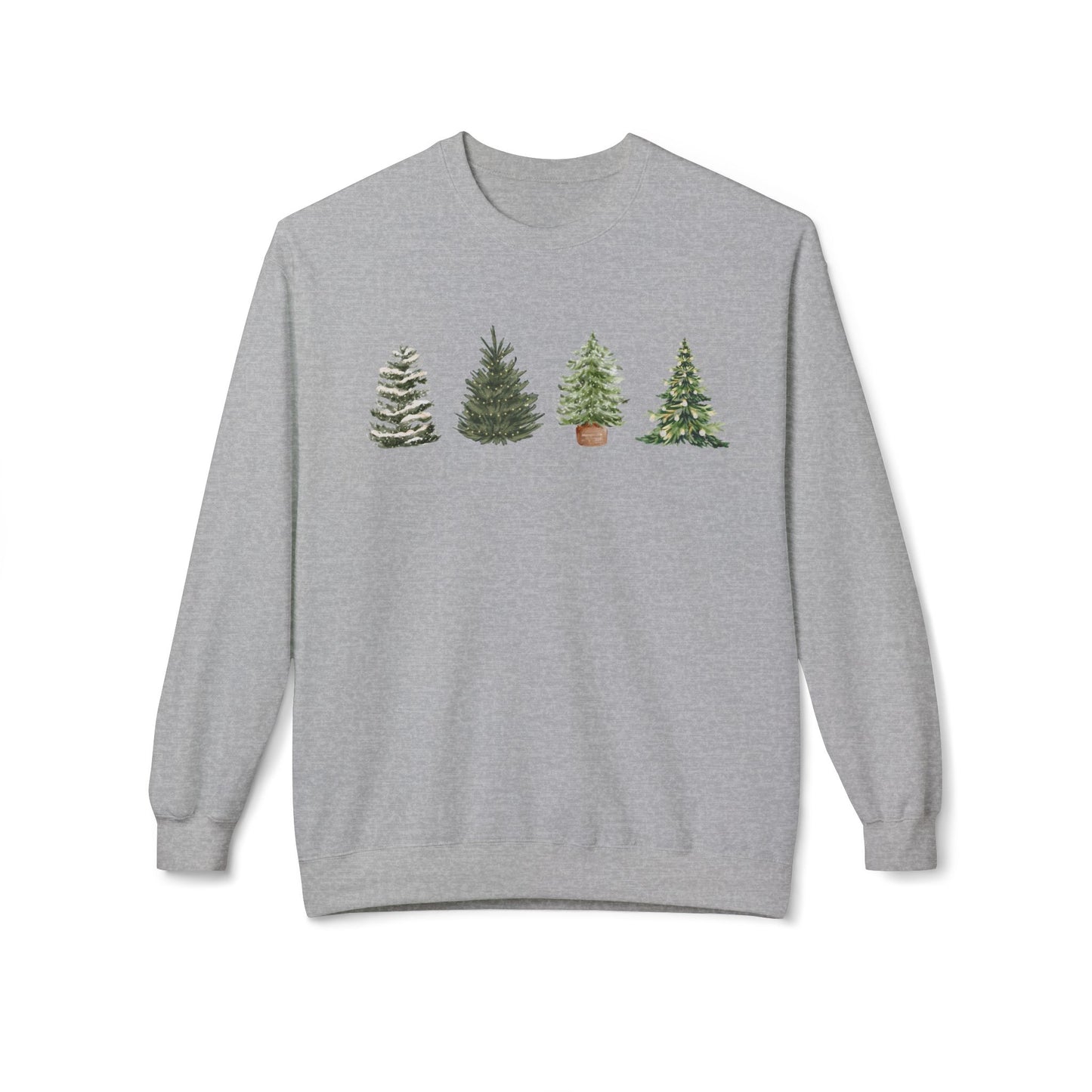 Christmas Tree Crewneck Sweatshirt — Festive Evergreen Holiday Pullover