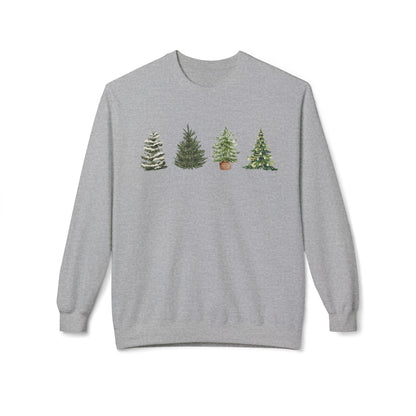 Christmas Tree Crewneck Sweatshirt — Festive Evergreen Holiday Pullover