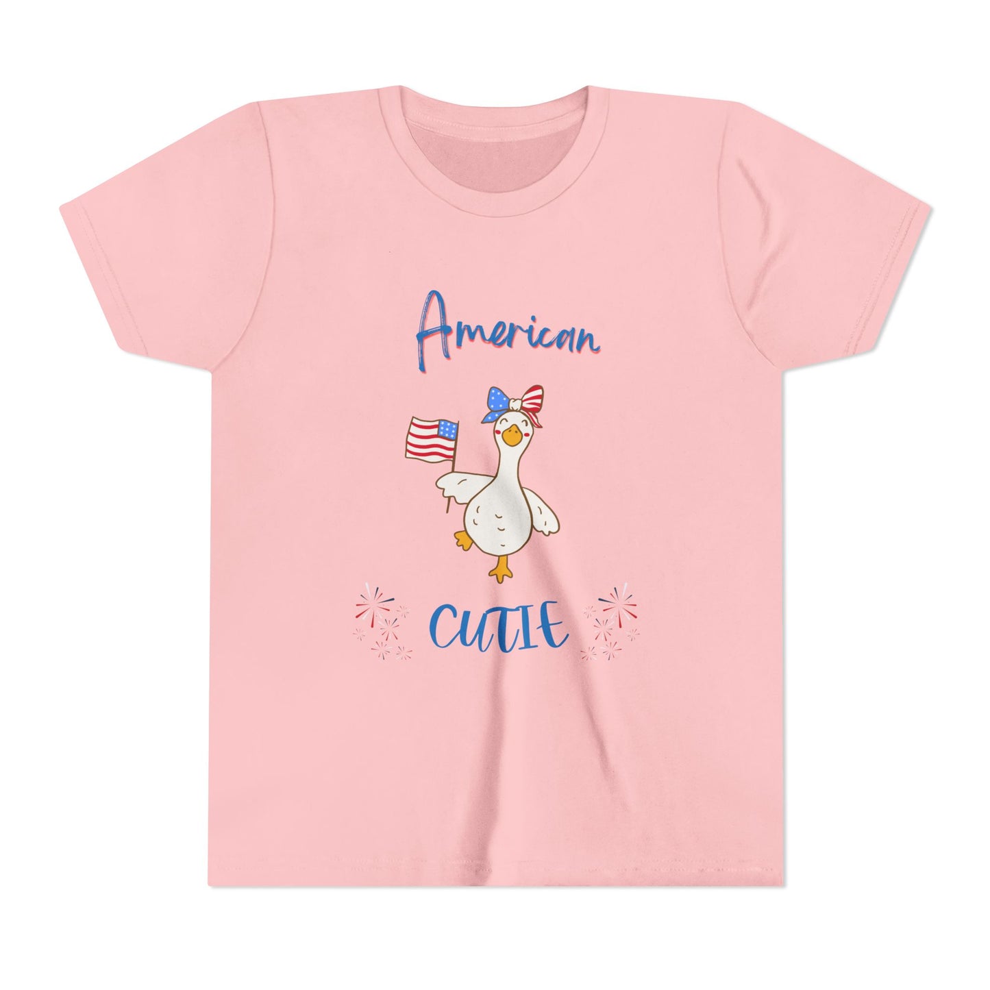 Youth Tee - "American Cutie" Patriotic Duck Kids T-Shirt