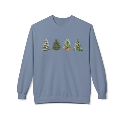 Christmas Tree Crewneck Sweatshirt — Festive Evergreen Holiday Pullover
