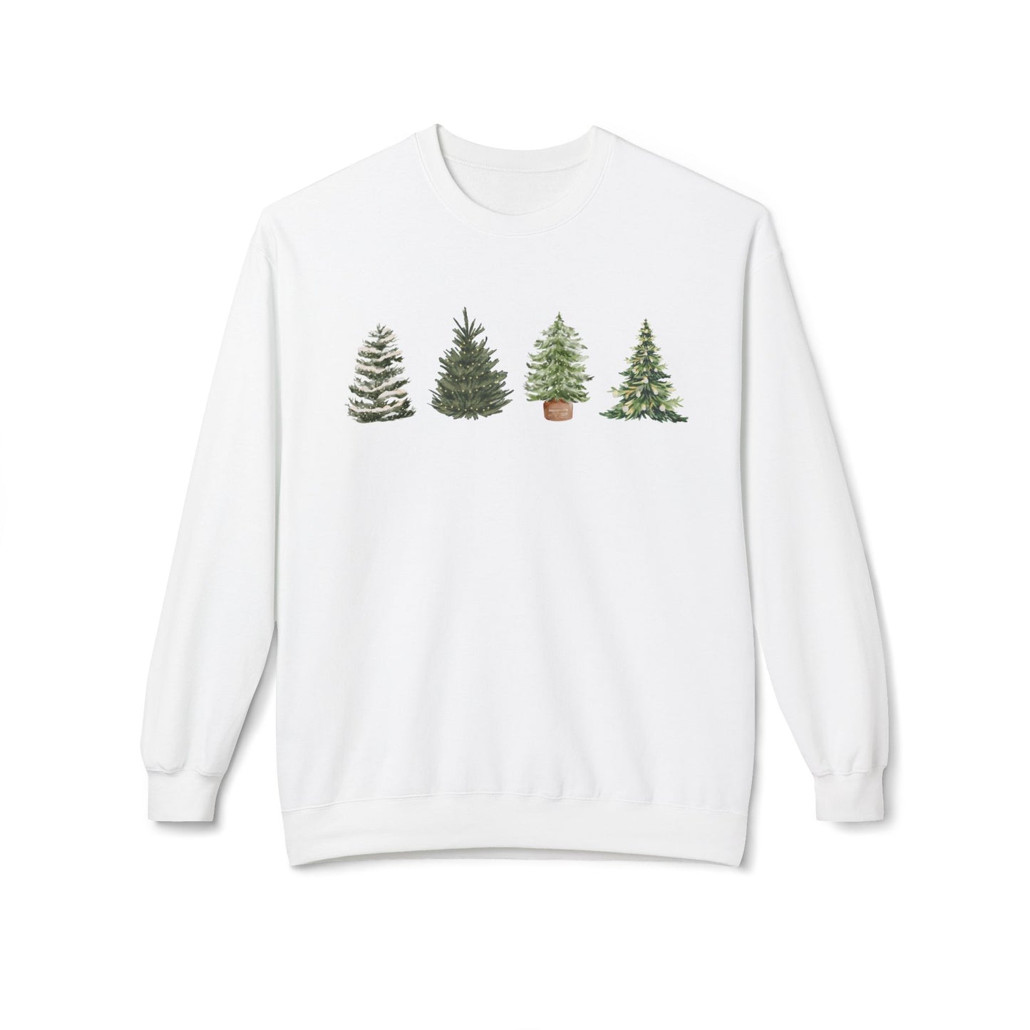 Christmas Tree Crewneck Sweatshirt — Festive Evergreen Holiday Pullover