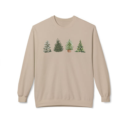Christmas Tree Crewneck Sweatshirt — Festive Evergreen Holiday Pullover