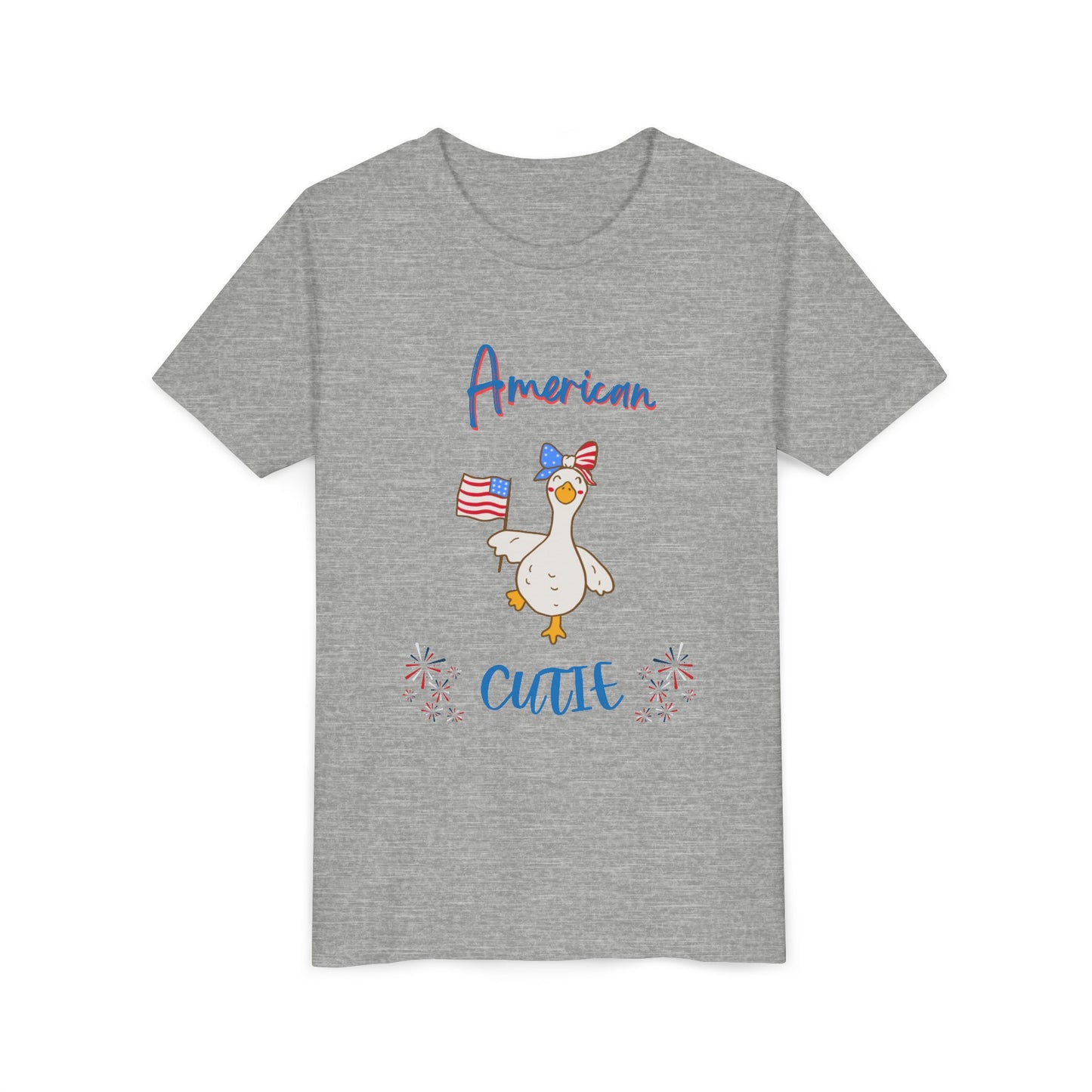 Youth Tee - "American Cutie" Patriotic Duck Kids T-Shirt