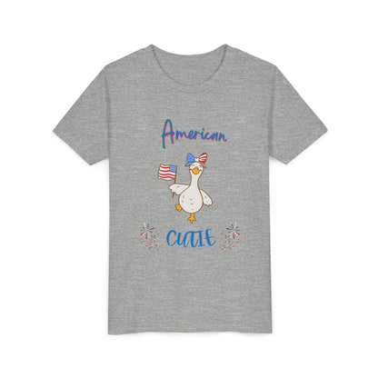 Youth Tee - "American Cutie" Patriotic Duck Kids T-Shirt