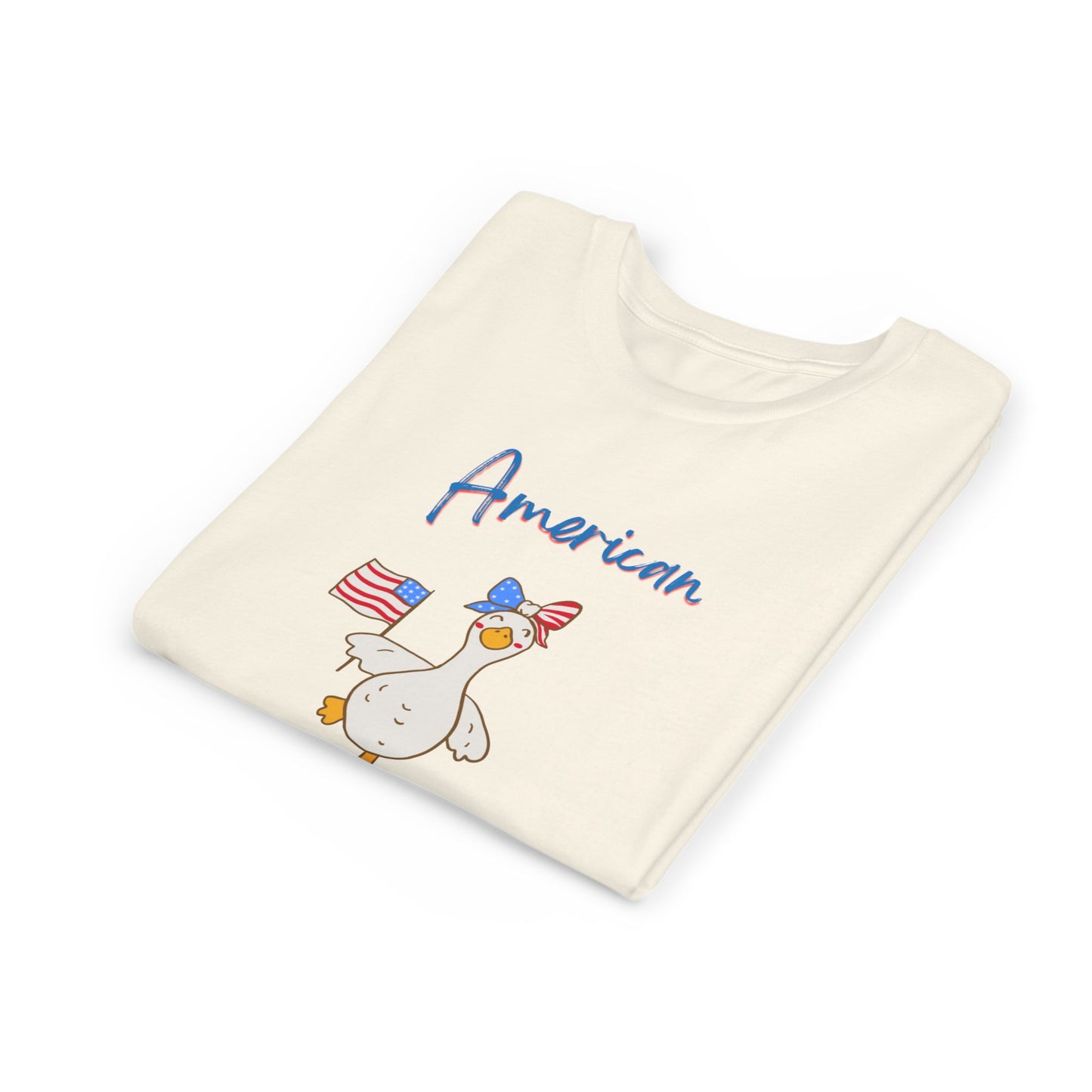 Youth Tee - "American Cutie" Patriotic Duck Kids T-Shirt