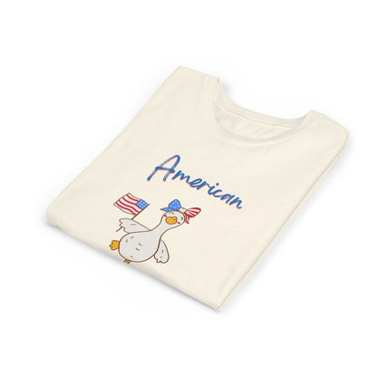Youth Tee - "American Cutie" Patriotic Duck Kids T-Shirt