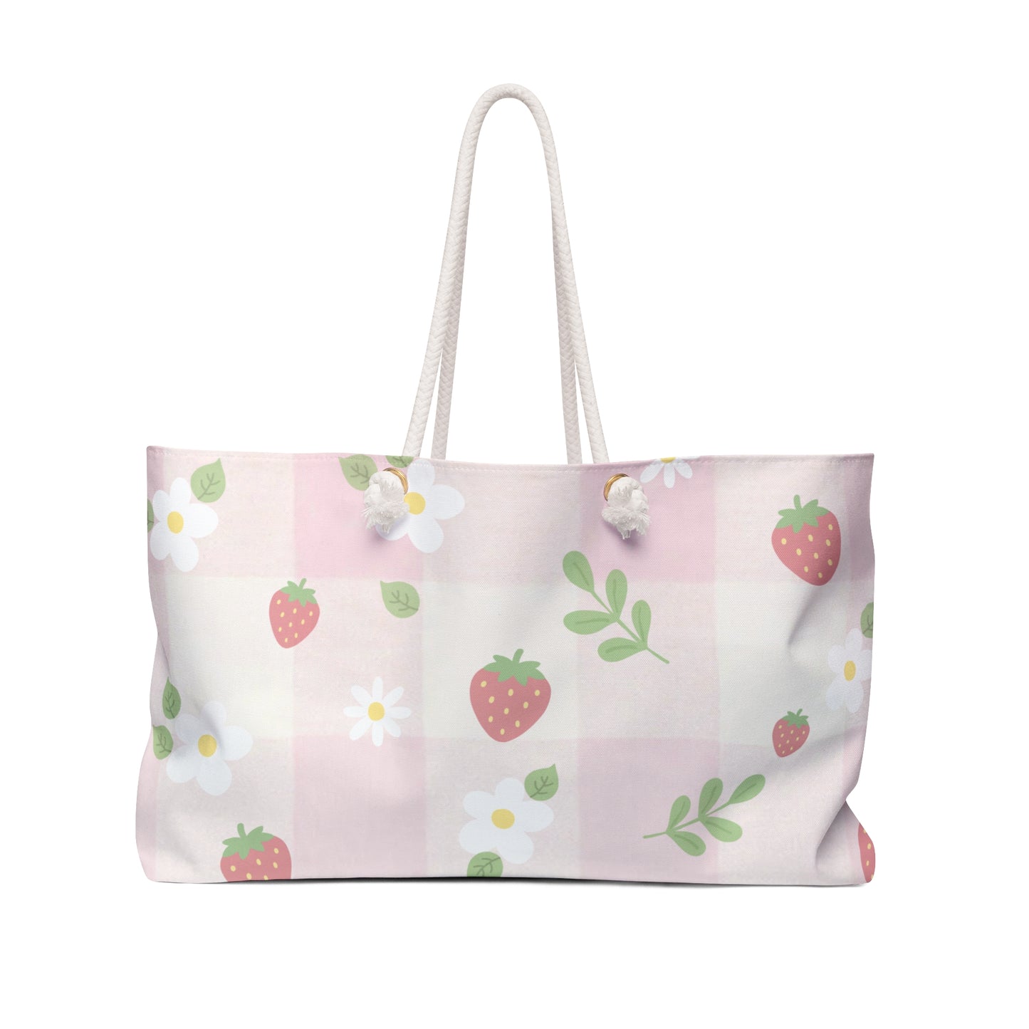 Strawberry Floral Weekender Bag