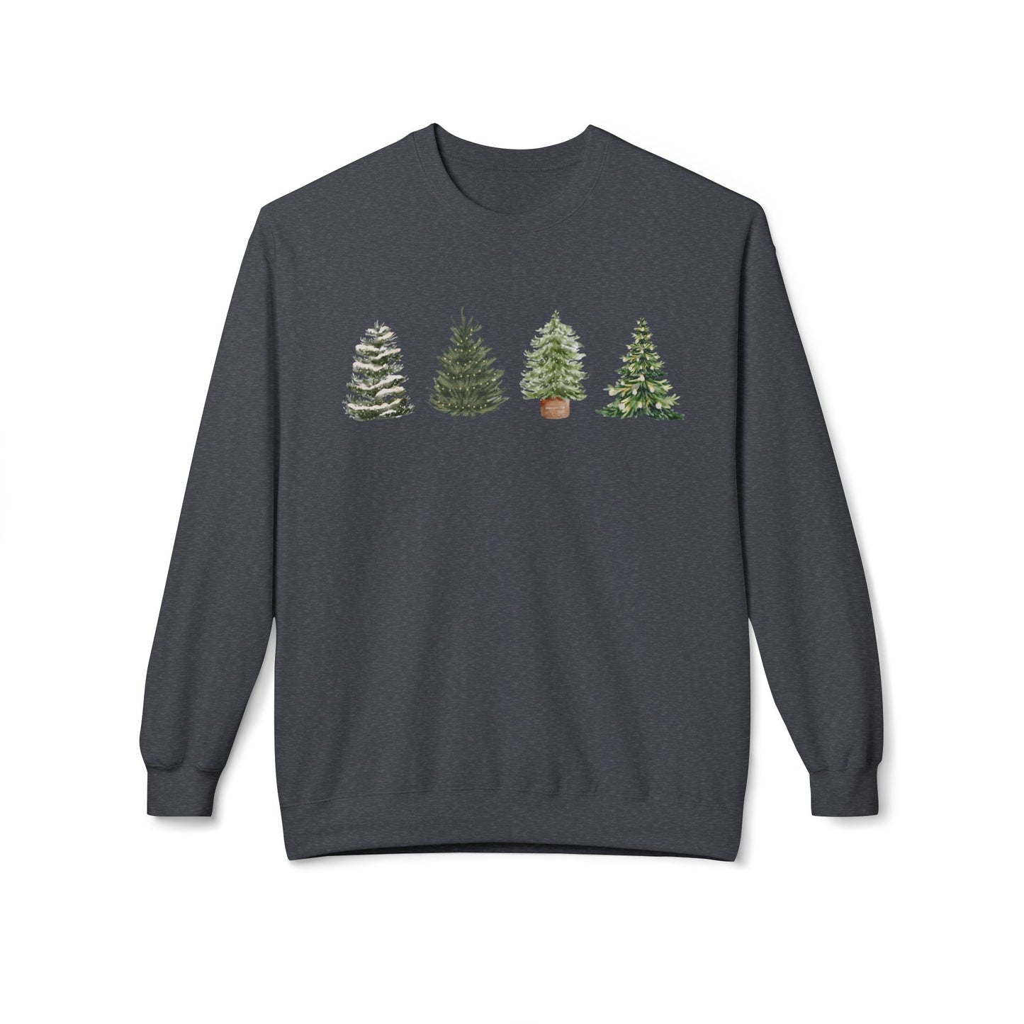 Christmas Tree Crewneck Sweatshirt — Festive Evergreen Holiday Pullover