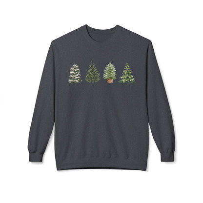 Christmas Tree Crewneck Sweatshirt — Festive Evergreen Holiday Pullover