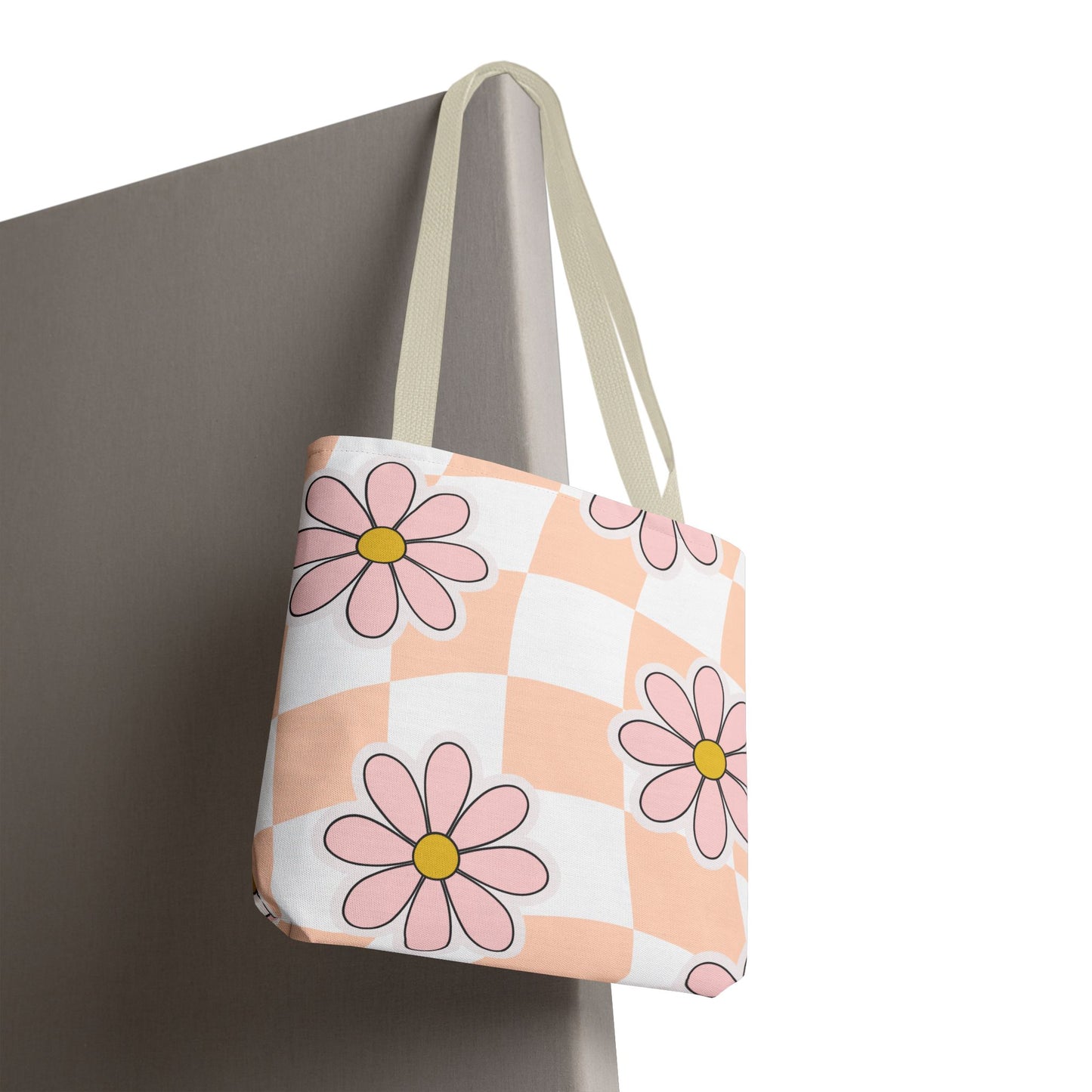 Groovy Floral Tote Bag — Retro Beach & Market Everyday Carry