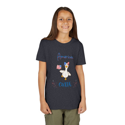 Youth Tee - "American Cutie" Patriotic Duck Kids T-Shirt