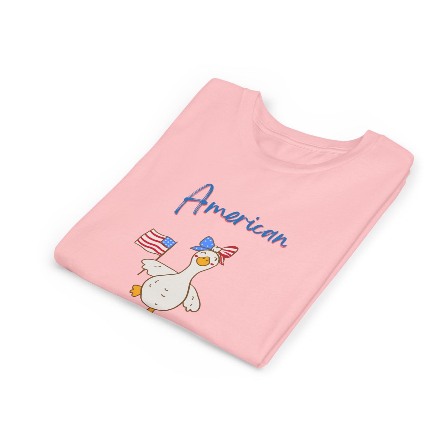 Youth Tee - "American Cutie" Patriotic Duck Kids T-Shirt