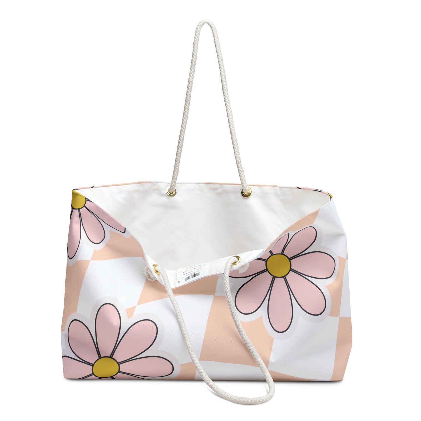 Groovy Floral Weekender Bag — Retro Flower Travel Duffel