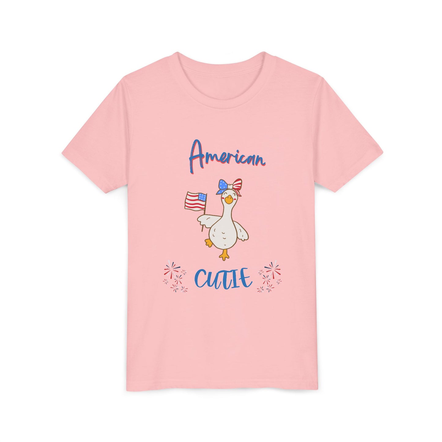 Youth Tee - "American Cutie" Patriotic Duck Kids T-Shirt