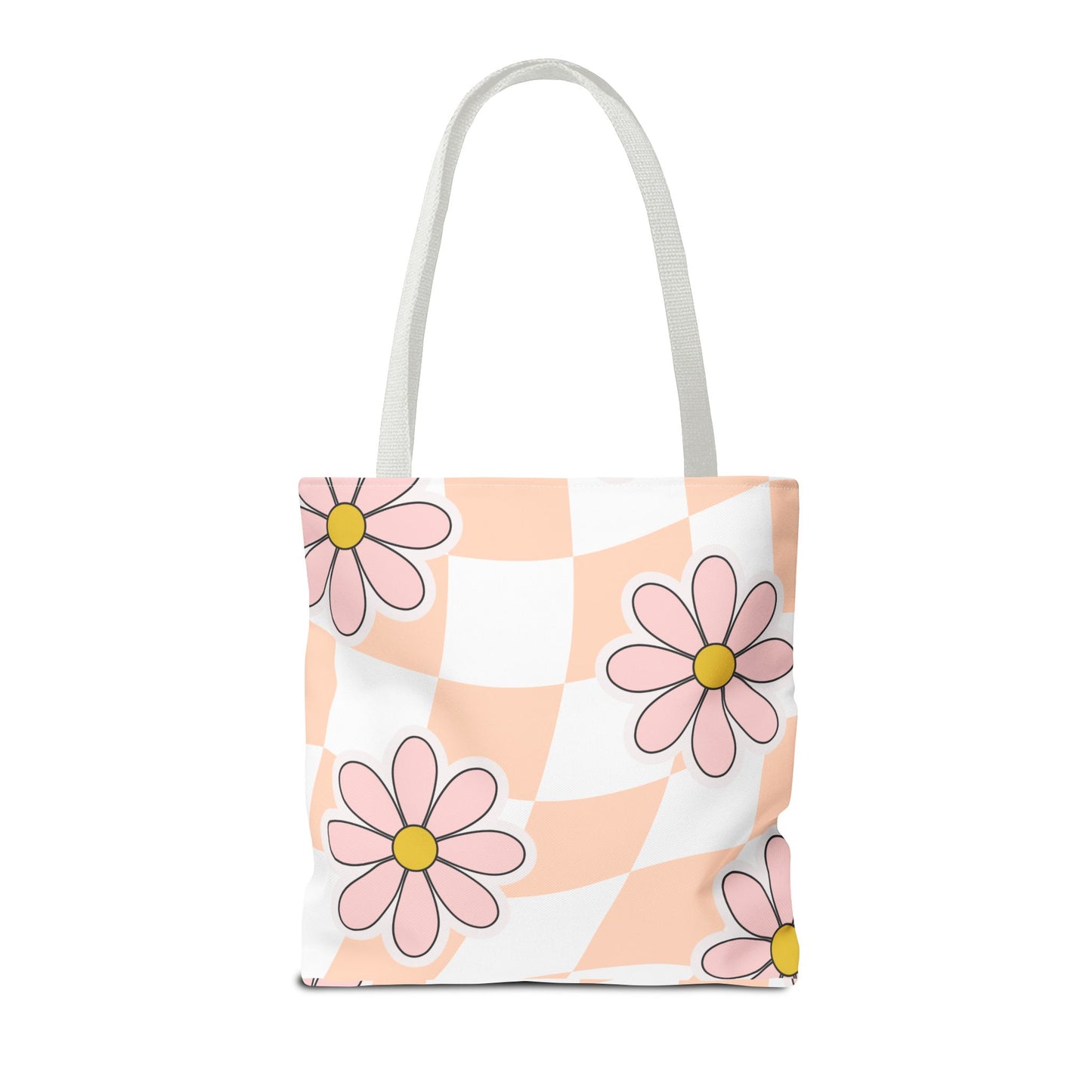 Groovy Floral Tote Bag — Retro Beach & Market Everyday Carry