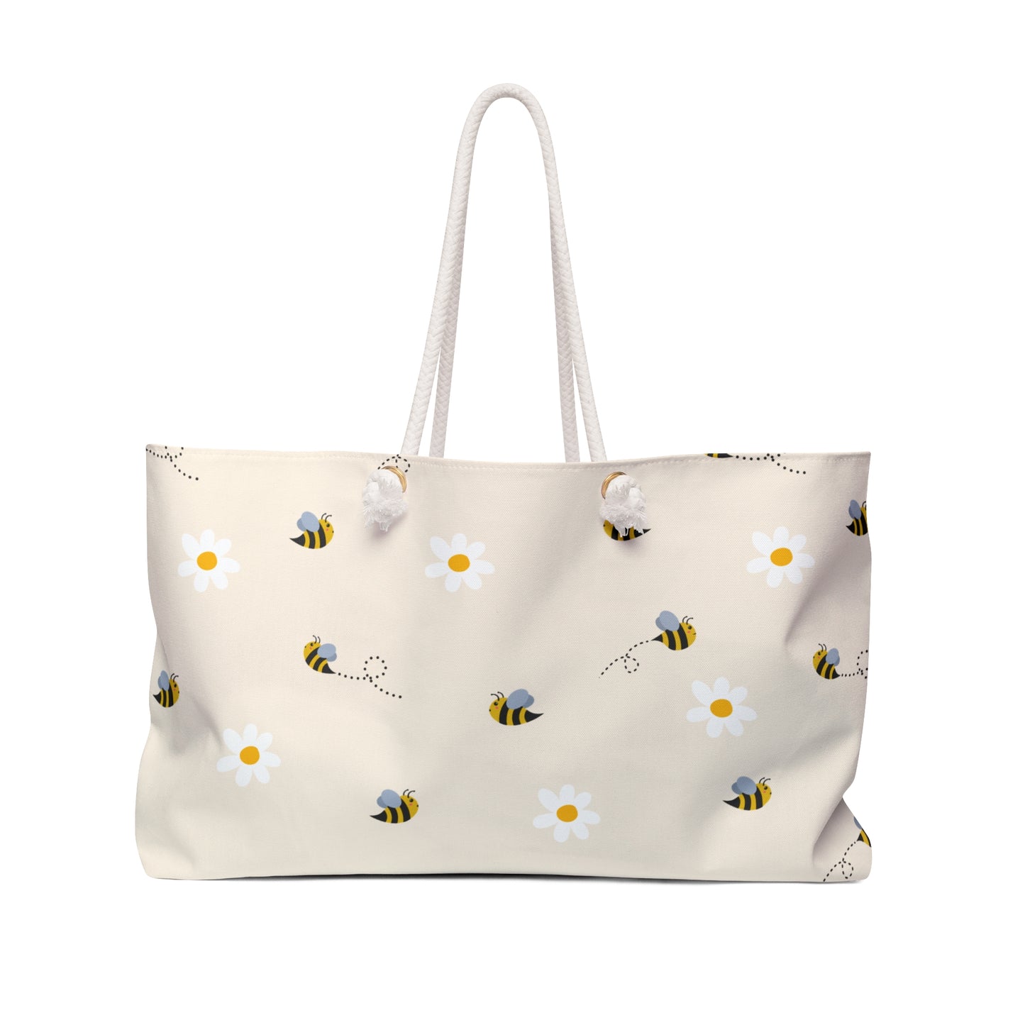 Bee & Daisies Weekender Bag — Floral Travel Tote