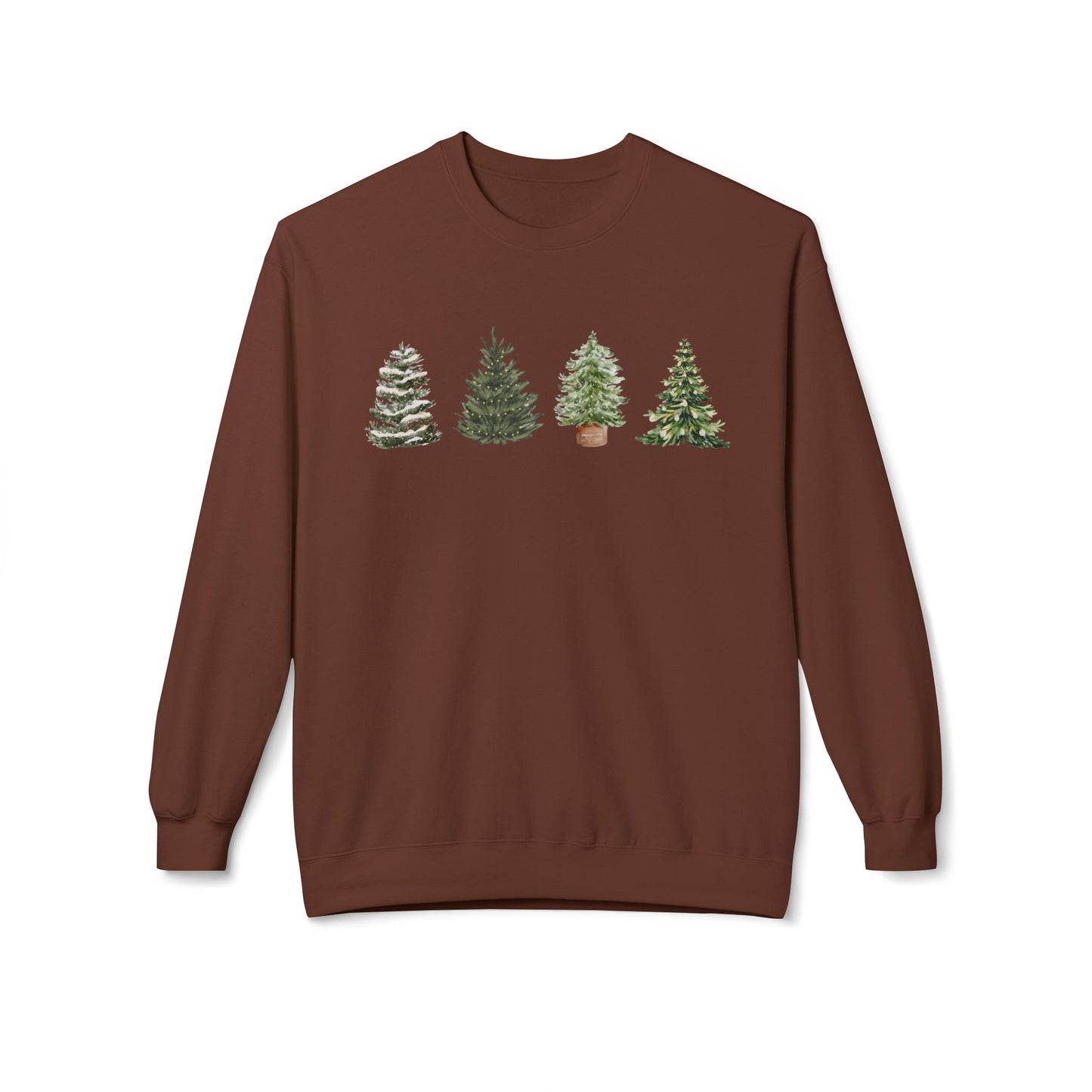 Christmas Tree Crewneck Sweatshirt — Festive Evergreen Holiday Pullover