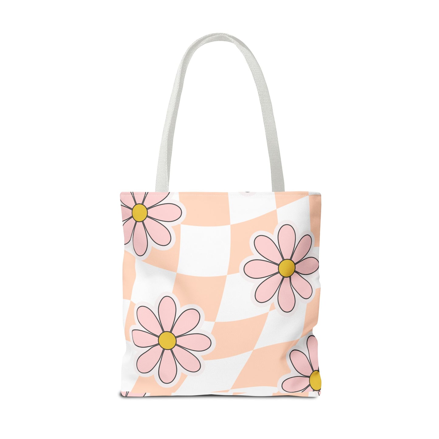 Groovy Floral Tote Bag — Retro Beach & Market Everyday Carry