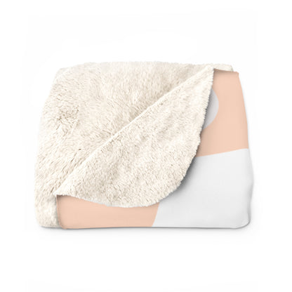 Groovy Floral Sherpa Fleece Blanket — Cozy Retro Flower Pattern Throw