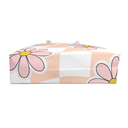 Groovy Floral Weekender Bag — Retro Flower Travel Duffel